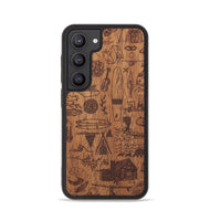 Galaxy S23 Wood+Resin Phone Case - Collage - Mahogany (Curated)