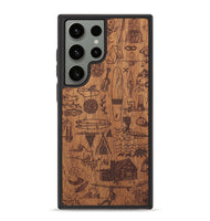 Galaxy S23 Ultra Wood+Resin Phone Case - Collage - Mahogany (Curated)