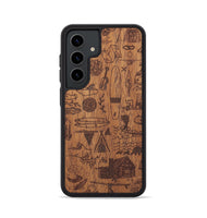 Galaxy S24 Wood+Resin Phone Case - Collage - Mahogany (Curated)