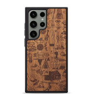 Galaxy S24 Ultra Wood+Resin Phone Case - Collage - Mahogany (Curated)