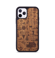 iPhone 11 Pro Wood+Resin Phone Case - Collage - Mahogany (Curated)