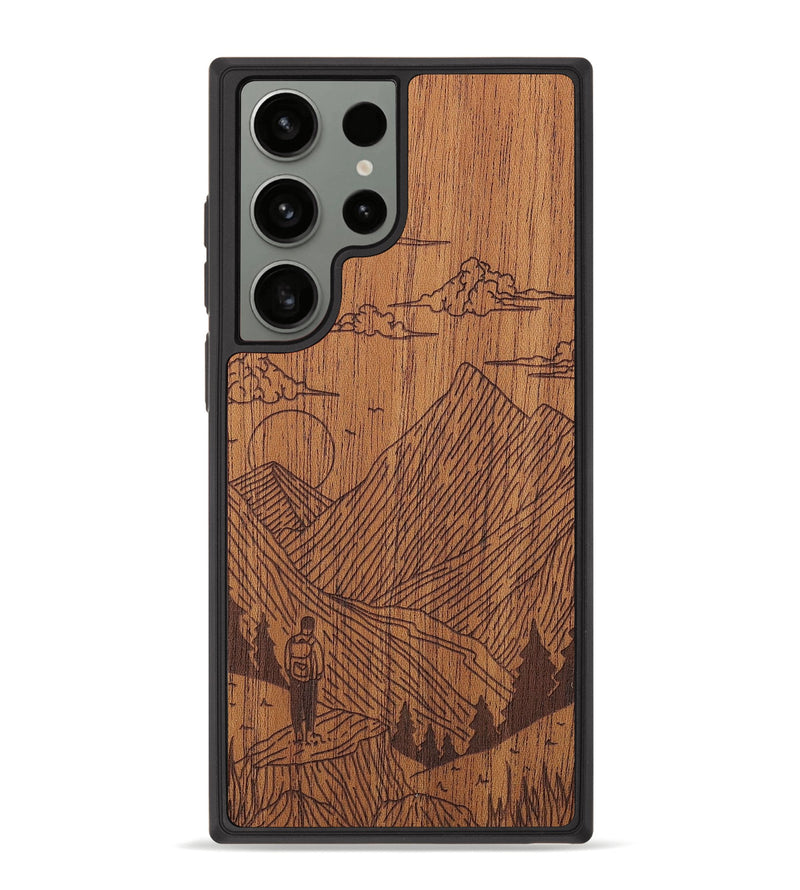 Galaxy S23 Ultra Wood+Resin Phone Case - Roaming - Mahogany (Curated)