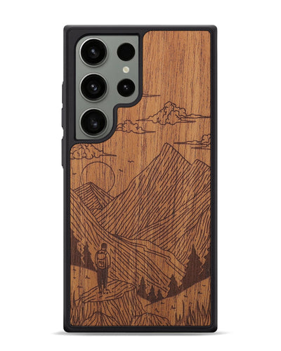 Galaxy S24 Ultra Wood+Resin Phone Case - Roaming - Mahogany (Curated)