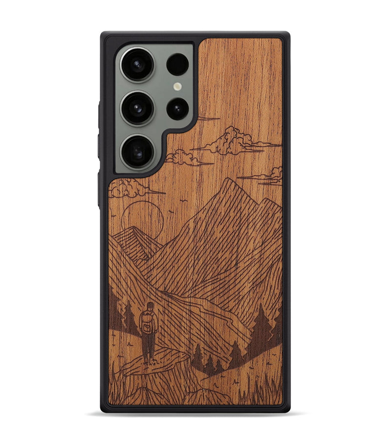 Galaxy S24 Ultra Wood+Resin Phone Case - Roaming - Mahogany (Curated)