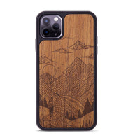 iPhone 11 Pro Max Wood+Resin Phone Case - Roaming - Mahogany (Curated)