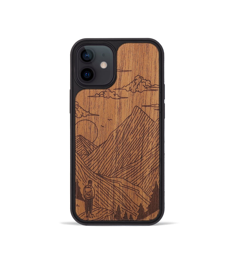 iPhone 12 mini Wood+Resin Phone Case - Roaming - Mahogany (Curated)