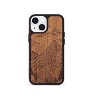 iPhone 13 mini Wood+Resin Phone Case - Roaming - Mahogany (Curated)