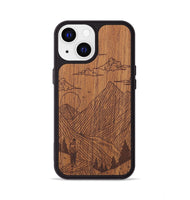 iPhone 13 Wood+Resin Phone Case - Roaming - Mahogany (Curated)