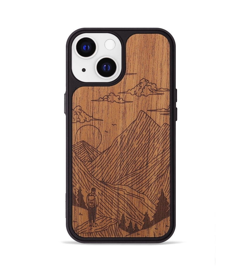 iPhone 13 Wood+Resin Phone Case - Roaming - Mahogany (Curated)