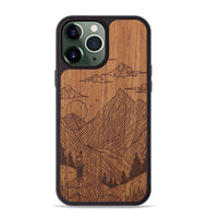 iPhone 13 Pro Max Wood+Resin Phone Case - Roaming - Mahogany (Curated)