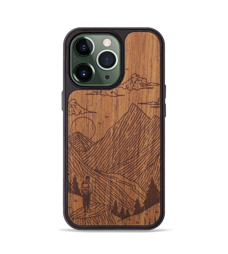 iPhone 13 Pro Wood+Resin Phone Case - Roaming - Mahogany (Curated)