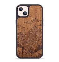 iPhone 14 Plus Wood+Resin Phone Case - Roaming - Mahogany (Curated)