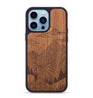 iPhone 14 Pro Max Wood+Resin Phone Case - Roaming - Mahogany (Curated)