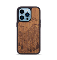 iPhone 14 Pro Wood+Resin Phone Case - Roaming - Mahogany (Curated)