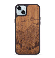 iPhone 15 Plus Wood+Resin Phone Case - Roaming - Mahogany (Curated)