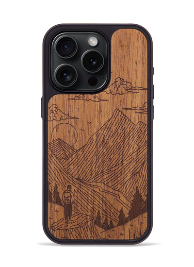 iPhone 15 Pro Wood+Resin Phone Case - Roaming - Mahogany (Curated)