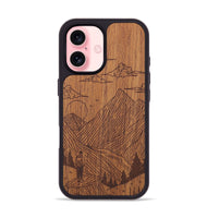 iPhone 16 Wood+Resin Phone Case - Roaming - Mahogany (Curated)