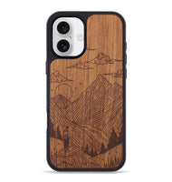 iPhone 16 Plus Wood+Resin Phone Case - Roaming - Mahogany (Curated)