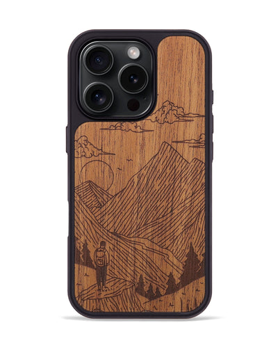 iPhone 16 Pro Wood+Resin Phone Case - Roaming - Mahogany (Curated)