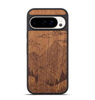 Pixel 9 Pro Wood+Resin Phone Case - Roaming - Mahogany (Curated)