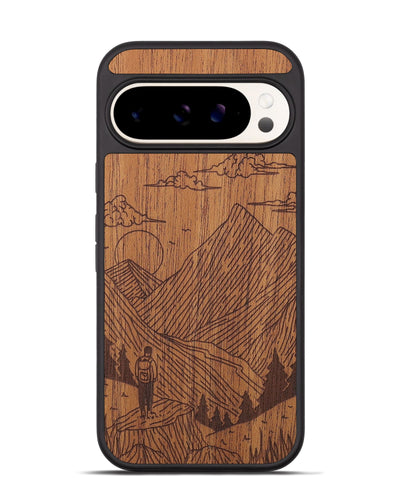 Pixel 9 Pro Wood+Resin Phone Case - Roaming - Mahogany (Curated)