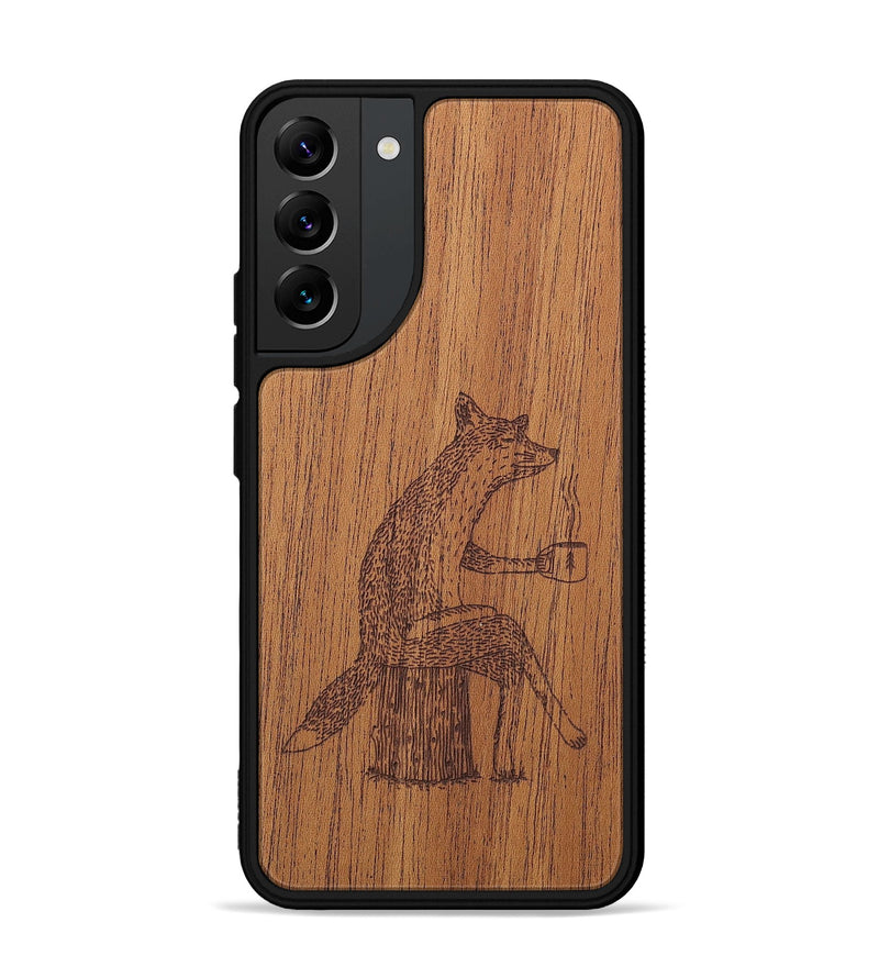 Galaxy S22 Plus Wood+Resin Phone Case - Fox - Mahogany (Curated)