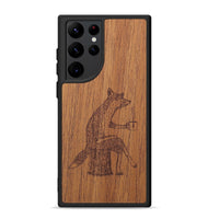 Galaxy S22 Ultra Wood+Resin Phone Case - Fox - Mahogany (Curated)