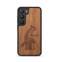 Galaxy S23 Wood+Resin Phone Case - Fox - Mahogany (Curated)