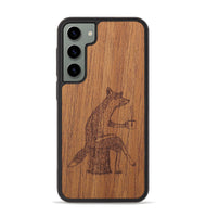 Galaxy S23 Plus Wood+Resin Phone Case - Fox - Mahogany (Curated)