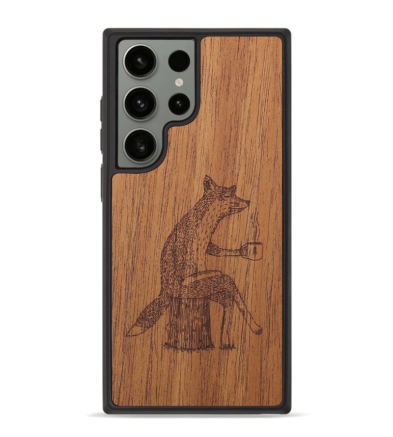 Galaxy S23 Ultra Wood+Resin Phone Case - Fox - Mahogany (Curated)