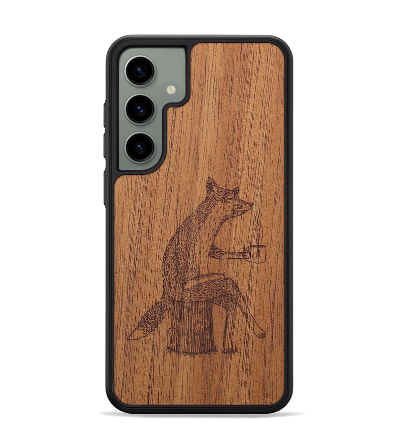 Galaxy S24 Plus Wood+Resin Phone Case - Fox - Mahogany (Curated)