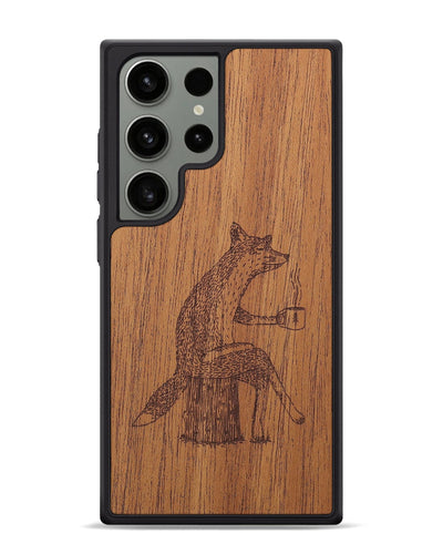 Galaxy S24 Ultra Wood+Resin Phone Case - Fox - Mahogany (Curated)