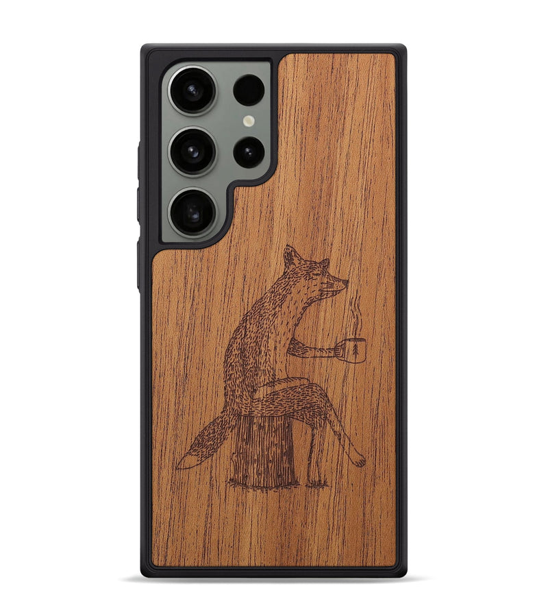 Galaxy S24 Ultra Wood+Resin Phone Case - Fox - Mahogany (Curated)