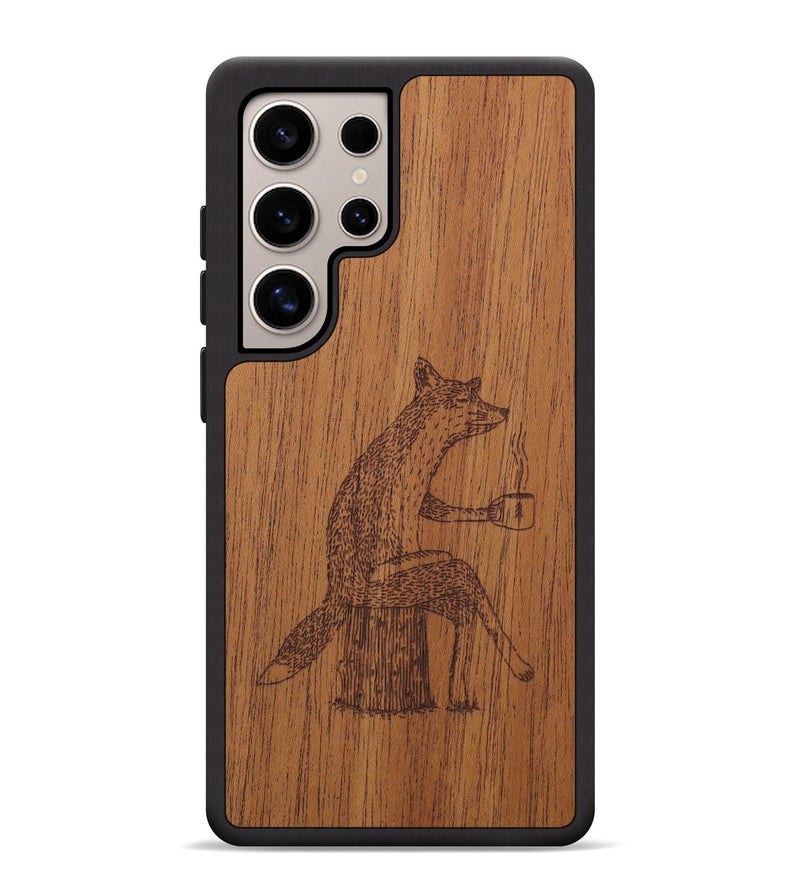 Galaxy S25 Ultra Wood Phone Case - Fox - Mahogany (Curated, 706270)