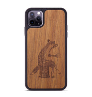 iPhone 11 Pro Max Wood+Resin Phone Case - Fox - Mahogany (Curated)