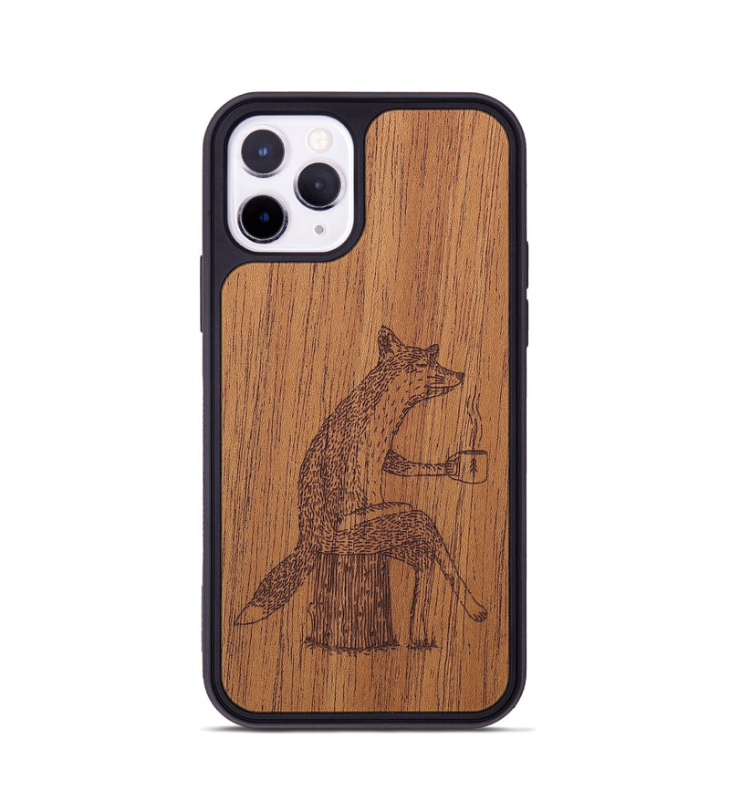 iPhone 11 Pro Wood+Resin Phone Case - Fox - Mahogany (Curated)