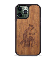 iPhone 13 Pro Max Wood+Resin Phone Case - Fox - Mahogany (Curated)