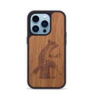 iPhone 14 Pro Wood+Resin Phone Case - Fox - Mahogany (Curated)