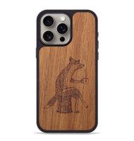 iPhone 15 Pro Max Wood+Resin Phone Case - Fox - Mahogany (Curated)