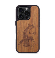 iPhone 16 Pro Wood+Resin Phone Case - Fox - Mahogany (Curated)