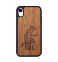 iPhone Xr Wood+Resin Phone Case - Fox - Mahogany (Curated)