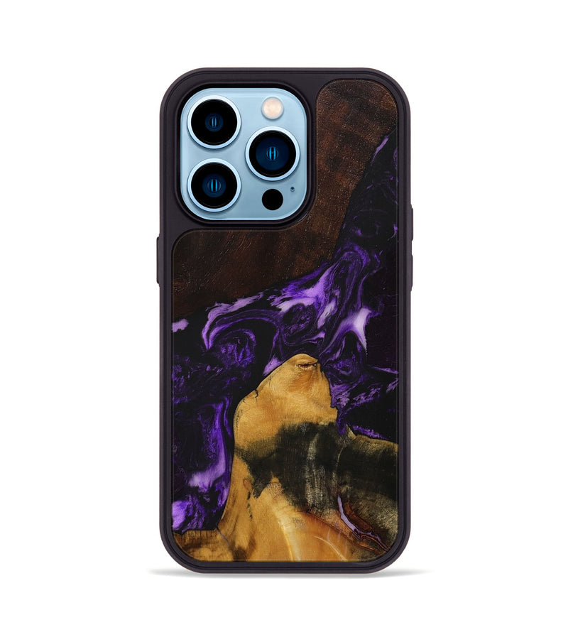 iPhone 14 Pro Wood+Resin Phone Case - Mathew (Mosaic, 706298)
