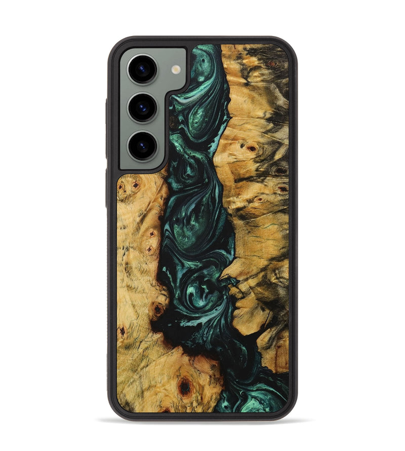 Galaxy S23 Plus Wood+Resin Phone Case - Mauricio (Green, 706344)