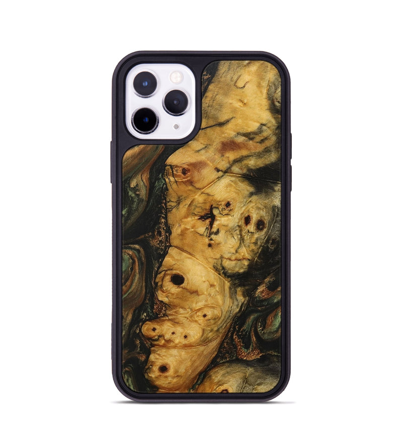 iPhone 11 Pro Wood+Resin Phone Case - Marissa (Green, 706359)