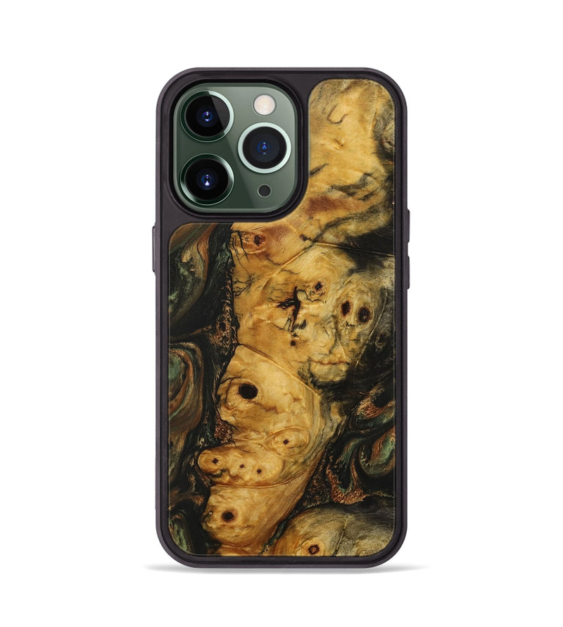 iPhone 13 Pro Wood+Resin Phone Case - Marissa (Green, 706359)