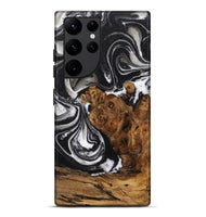 Galaxy S22 Ultra Wood+Resin Live Edge Phone Case - Jason (Black & White, 706487)
