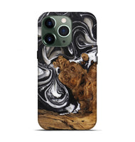 iPhone 13 Pro Wood+Resin Live Edge Phone Case - Jason (Black & White, 706487)