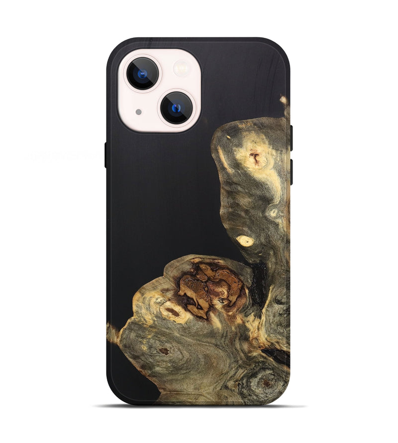 iPhone 13 Wood+Resin Live Edge Phone Case - Salvatore (Pure Black, 706505)