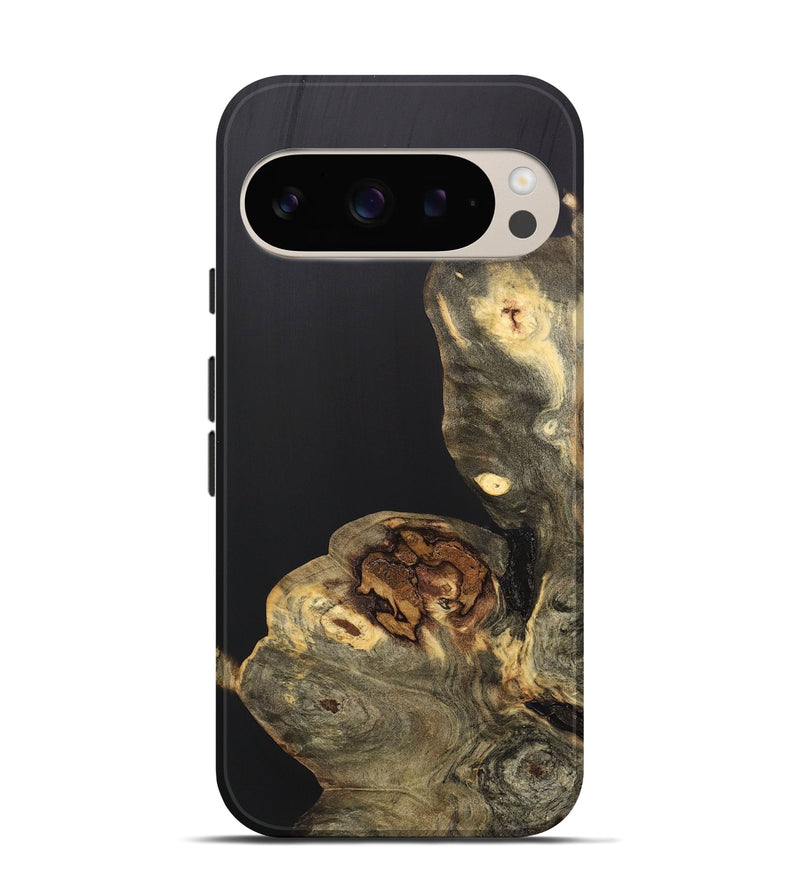 Pixel 9 Wood+Resin Live Edge Phone Case - Salvatore (Pure Black, 706505)