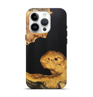 iPhone 15 Pro Wood+Resin Live Edge Phone Case - Aiden (Pure Black, 706515)
